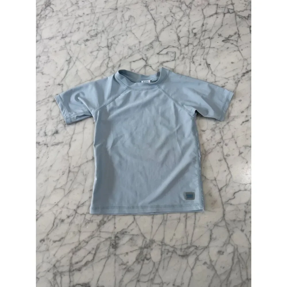 Rugged Butts Pale Blue Kids Rashguard Swim Top Sz 3T